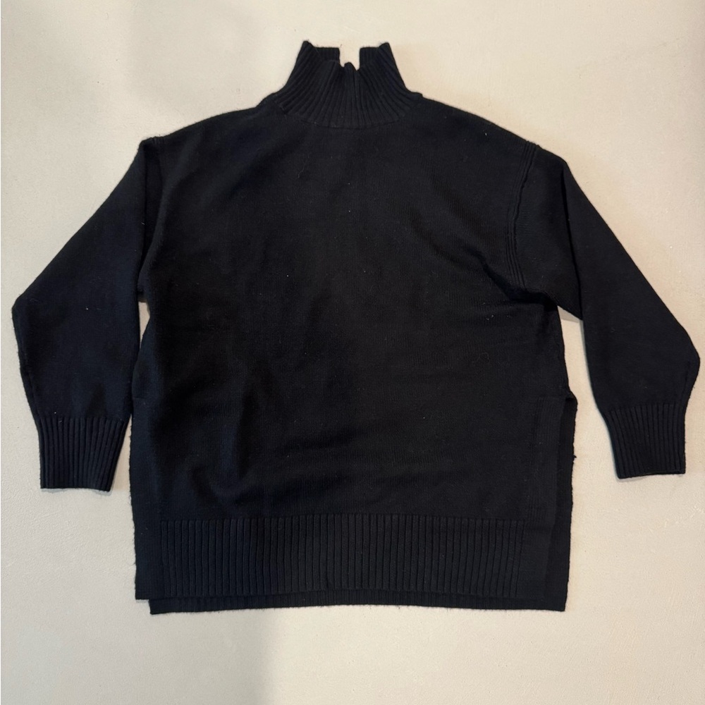 Women's Black Turtleneck Sweater